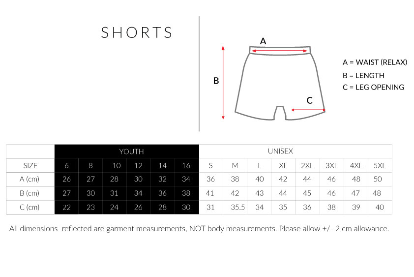 running-shorts-size-chart